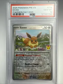 Eevee - (Pokemon Day 2025) (Reverse Cosmos Holo) 074/131 Miscellaneous Cards... - Image 1