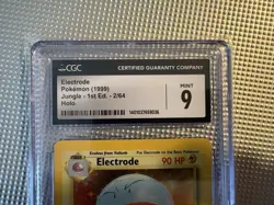 1999 Pokemon TCG Jungle Electrode Holo 1st Edition CGC 9 2/64 Card Stock - Image 5