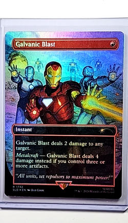 2024 MTG Magic the Gathering Secret Lair Foil Galvanic Blast Iron Man Avengers - Image 1