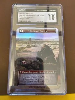 FOIL SORCERY - The Great Famine (Foil) - Arthurian Legends CGC GEM MINT 10 - Image 1