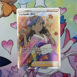 Pokemon TCG Furisode Girl Full Art Holo 190/195 Silver Tempest Card - Image 1