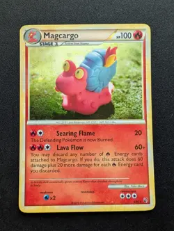 M/NM Pokemon Magcargo Holo Card 6/90 Undaunted (Cosmos Swirl) - Image 1
