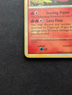 M/NM Pokemon Magcargo Holo Card 6/90 Undaunted (Cosmos Swirl) - Image 4