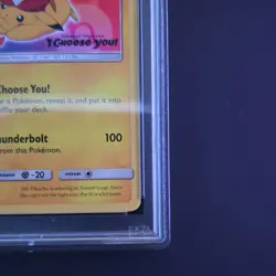 Pokemon TCG Ash's Pikachu Basic Regular Promo SM Black Star SM108 2017 PSA 9 - Image 5