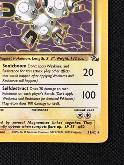 Pokemon Magneton 11/62 1st Edition Fossil Holo (Never Played) *Near Mint* - Image 5