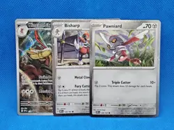 Kingambit SVP 130 + Bisharp + Pawniard Pokemon Shrouded Fable Promo Set Mint NM - Image 1