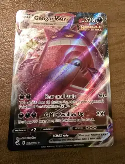Gengar Vmax 157/264 Fusion Strike NM Full Art Ultra Rare Pokemon Card - Image 1