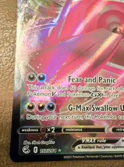 Gengar Vmax 157/264 Fusion Strike NM Full Art Ultra Rare Pokemon Card - Image 2