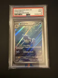 PSA 9 MINT Pokemon Wartortle Scarlet & Violet 151 Illustration Rare 171/165 - Image 1