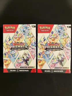 LOT of TWO Sealed Pokemon Prismatic Evolutions Booster Bundles - Image 1