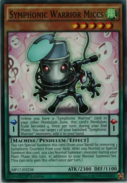 Yugioh! Symphonic Warrior Miccs MP17-EN238 Common 1st Edition - Image 1