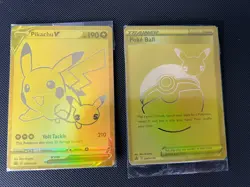 Pokemon Celebrations UPC Metal Charizard, Pikachu & Gold SWSH145 Promos Sealed - Image 2