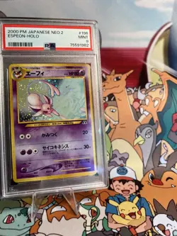 Pokemon Neo Discovery Japanese Espeon 196 Holo PSA 9 Rare - Image 1