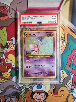 Pokemon Neo Discovery Japanese Espeon 196 Holo PSA 9 Rare - Image 2