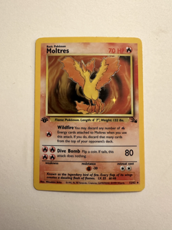 Moltres 12/62 Fossil 1ST EDITION Holofoil 1999 Pokemon TCG - Image 1