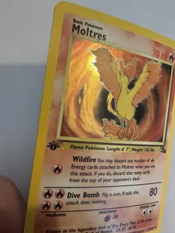Moltres 12/62 Fossil 1ST EDITION Holofoil 1999 Pokemon TCG - Image 4