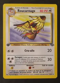 Carte Pokemon rare Roucarnage 24/64 Edition 1 Jungle Wizards FR CGA Grading 8,5 - Image 1