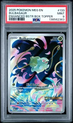 2025 Pokemon Mega Evolution #133 Bulbasaur Stamped Promo - PSA 9 - Image 1
