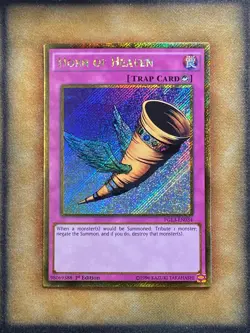 Yugioh Horn of Heaven PGL3-EN034 Gold Secret Rare 1st Ed NM - Image 1