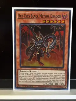 Yu-Gi-Oh! Red-Eyes Black Meteor Dragon Super Rare DUNE-EN095 1st Ed Konami - Image 1
