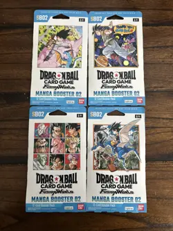 4x Dragon Ball Super: Card Game - Fusion World - SB02 - Manga Booster 02 art set - Image 1
