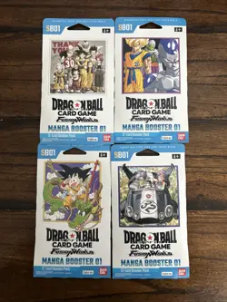 4x Dragon Ball Super: Card Game - Fusion World - SB01- Manga Booster 01 art set - Image 1