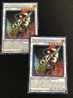Yugioh Virgil Rockstar of the Burning Abyss 1st MP15-EN187 Secret x2 (NM) - Image 1