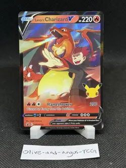 Pokemon: Lance’s Charizard V SWSH133 Celebrations Promo Card NM/M - Image 1