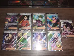 Lot Of 9 Full Illustration Pokemon Trainer Cards All Nm To Mint Varying Sets - Image 1