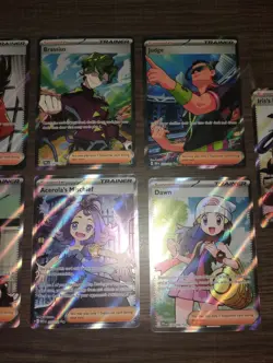 Lot Of 9 Full Illustration Pokemon Trainer Cards All Nm To Mint Varying Sets - Image 3
