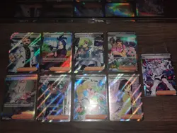 Lot Of 9 Full Illustration Pokemon Trainer Cards Varying Sets All Nm To Mint - Image 1