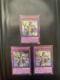 Yugioh Dante, Pilgrim of the Burning Abyss PGL3-EN058 1st Ed Gold Rare LP X3 - Image 1