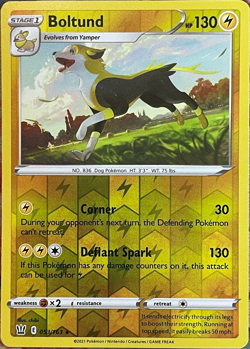Boltund Reverse Holo Rare - 053/163 - Battle Styles Pokemon 2021 - Image 1
