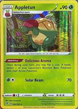 Appletun Holo Rare - 023/192 - Rebel Clash Pokemon 2020 - Image 1