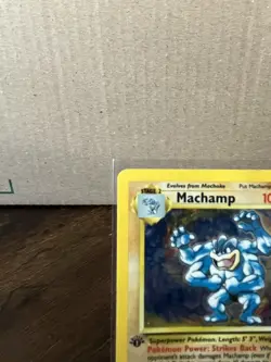 Pokemon Machamp Base Set Holo Rare 1st Edition 8/102 1999 100 HP English - Image 2