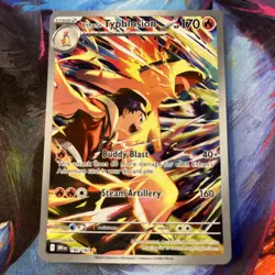 2025 Pokemon Destined Rivals Ethan's Typhlosion Illustration Rare 190/182 - Image 1