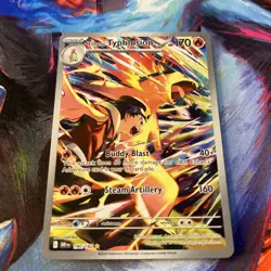 2025 Pokemon Destined Rivals Ethan's Typhlosion Illustration Rare 190/182 - Image 2