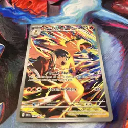 2025 Pokemon Destined Rivals Ethan's Typhlosion Illustration Rare 190/182 - Image 3