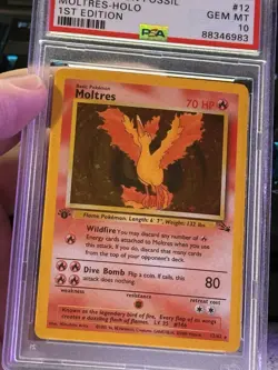 1999 Pokemon Fossil 1st Edition #12 Moltres Holo – PSA 10 GEM MINT - Image 5