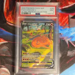 Pokemon Charizard V SWSH Promo Full Art Holo SWSH260 PSA 9 220 HP - Image 1