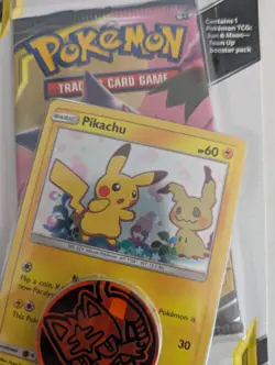 POKEMON SUN MOON TEAM UP BLISTER BOOSTER PACK NEW BOTH PIKACHU & MIMIKYU PROMO - Image 4