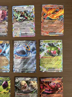 12 Pokemon Cards Mint Tcg Moltres Rayquaza Tyranitar Empoleon Rotom Scream Tail - Image 3