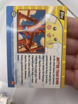 Better Than Ever #56 Holo Foil Pikachu's Vacation Black Logo 1999 Pokemon Topps - Image 4