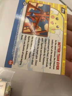 Better Than Ever #56 Holo Foil Pikachu's Vacation Black Logo 1999 Pokemon Topps - Image 5