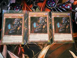 YUGIOH TCG 3X ALICH MALEBRANCHE OF THE BURNING ABYSS PGL3-EN047 GOLD 1ST EDITION - Image 1