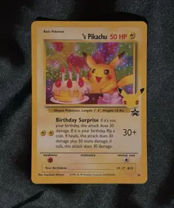 Birthday Pikachu 24/53 Celebrations Holo Black Star Promo Pokemon NM - Image 1
