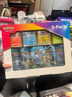 Pokemon Sinnoh Stars Mini Tin 5-Pack Costco Exclusive Sealed Box (10 Boosters) - Image 1