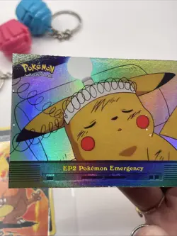2000 Topps Pokemon TV #EP2 Pokemon Emergency Rainbow Foil - Image 2