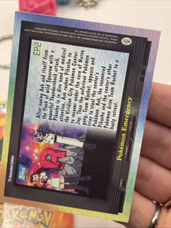 2000 Topps Pokemon TV #EP2 Pokemon Emergency Rainbow Foil - Image 4