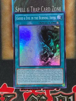 Yugioh Good & Evil In The Burning Abyss SECE-EN086 Super Rare 1st Ed NM - Image 1